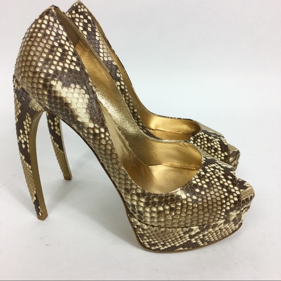 Walter Speiger Snakeskin Platform Pumps - Picture 4 of 7